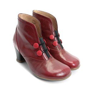 Fluevog Guilia Operettas - wine, size 9